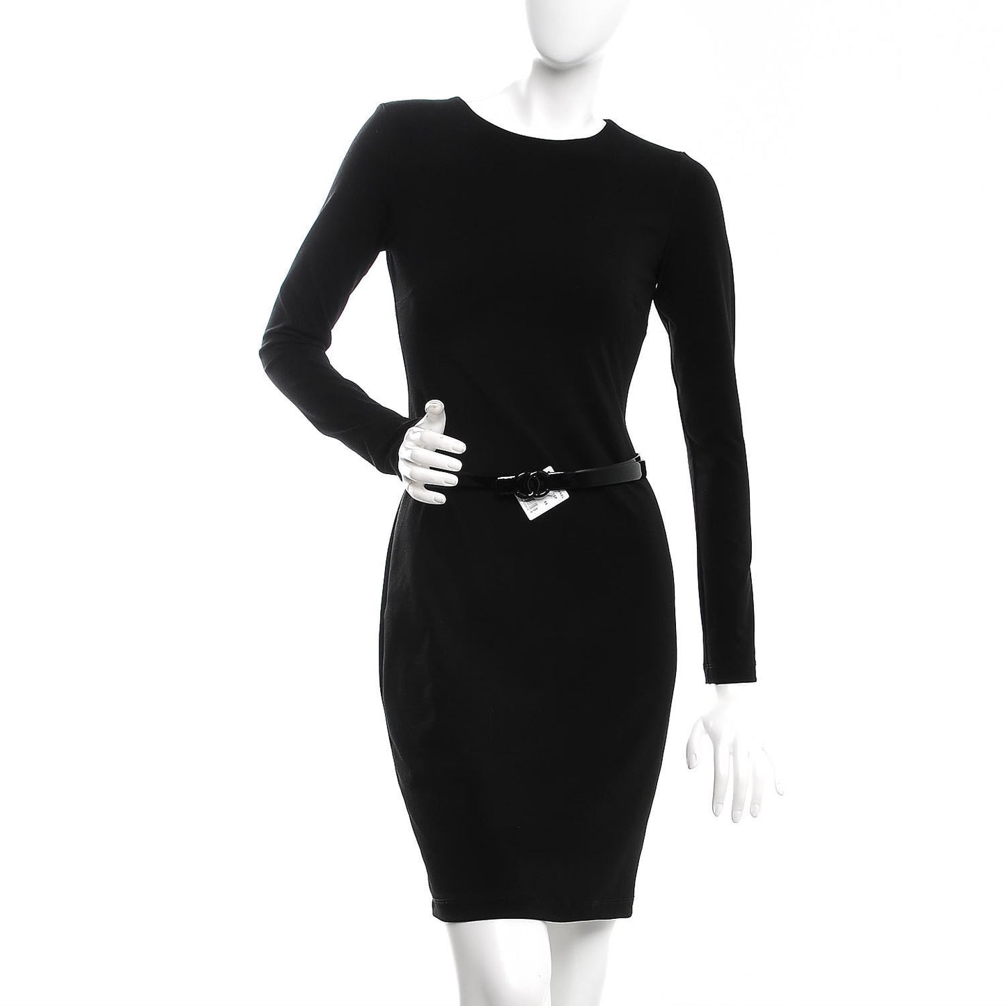 Patent CC Logo Skinny Belt 85 34 Black