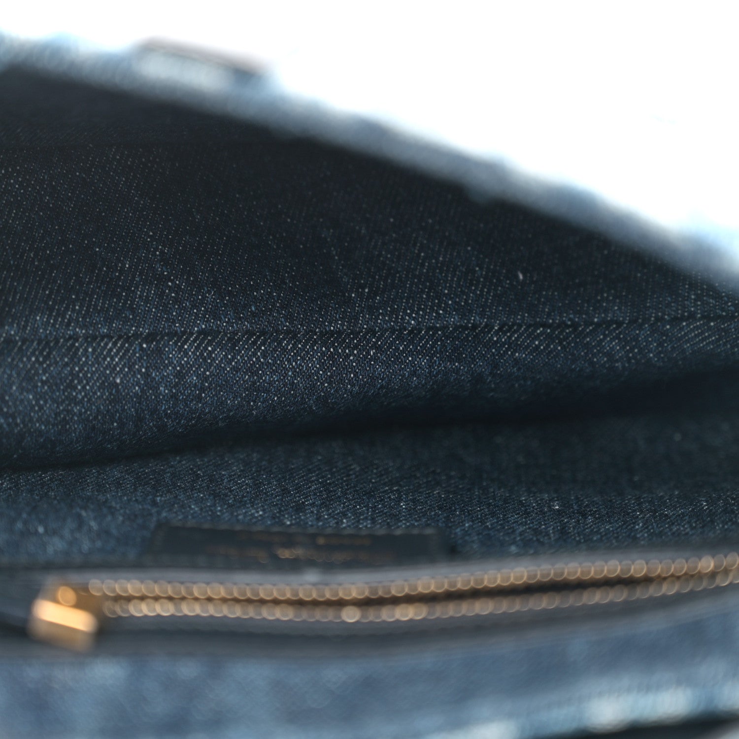 Christian Dior Denim Oblique Jacquard Saddle Bag With Strap Blue 5 of 10