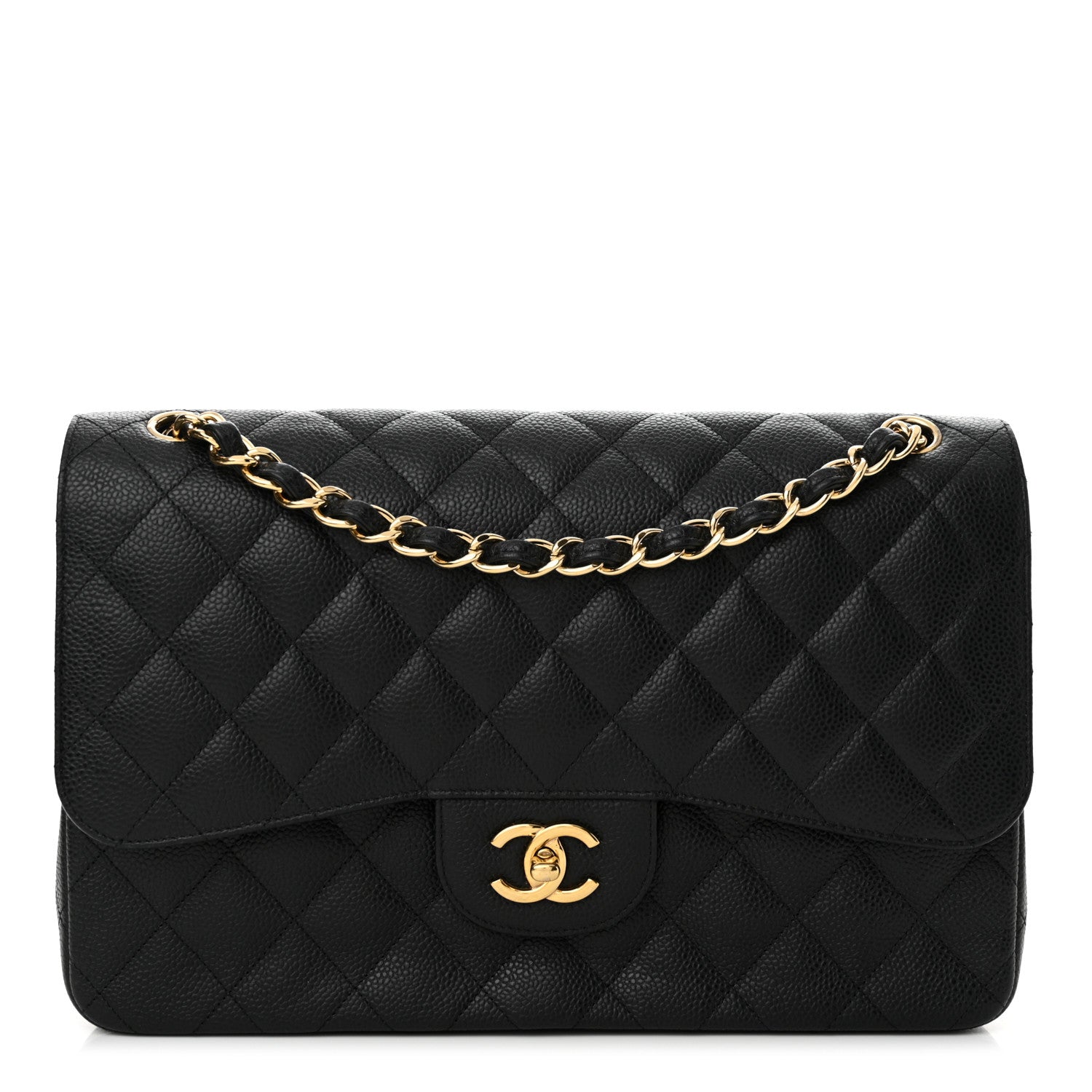 Chanel Caviar Quilted Jumbo Double Flap Black 1 of 18