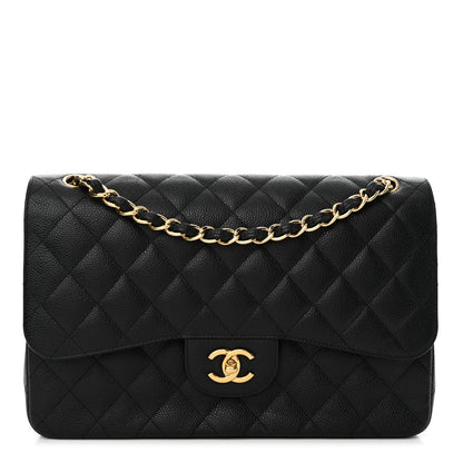 Chanel Caviar Quilted Jumbo Double Flap Black 1 of 18