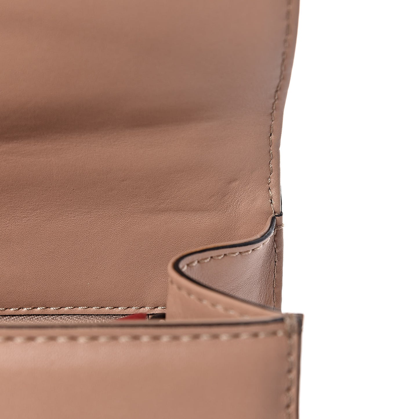 Vitello Medium Glam Lock Rockstud Flap Soft Noisette