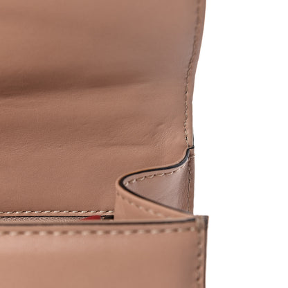 Valentino Garavani Vitello Medium Glam Lock Rockstud Flap Soft Noisette 17 of 17