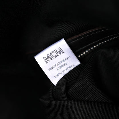 MCM Calfskin Ottomar Monogram Klara Medium Hobo Black 7 of 13