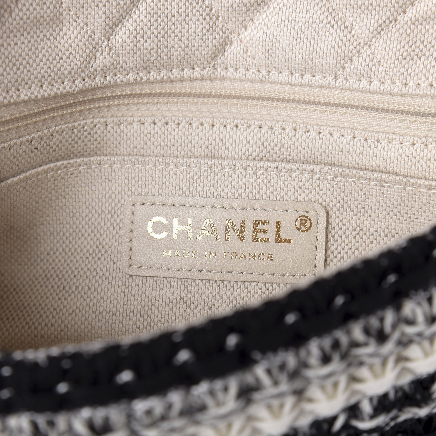 Chanel Tweed Braid Mini Flap Black White 6 of 9