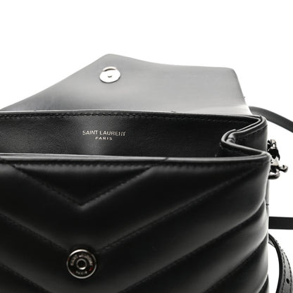 Saint Laurent Calfskin Y Quilted Monogram Toy Loulou Crossbody Bag Black 5 of 10