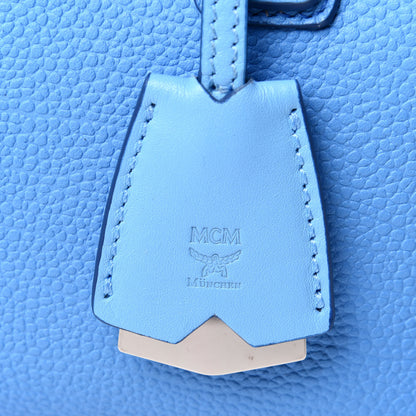 MCM Grained Calfskin Mini Milla Tote Mediterranean Blue 13 of 13