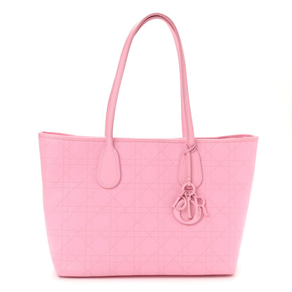 Christian Dior Coated Canvas Cannage Panarea Shopping Tote Pink 1 of 9