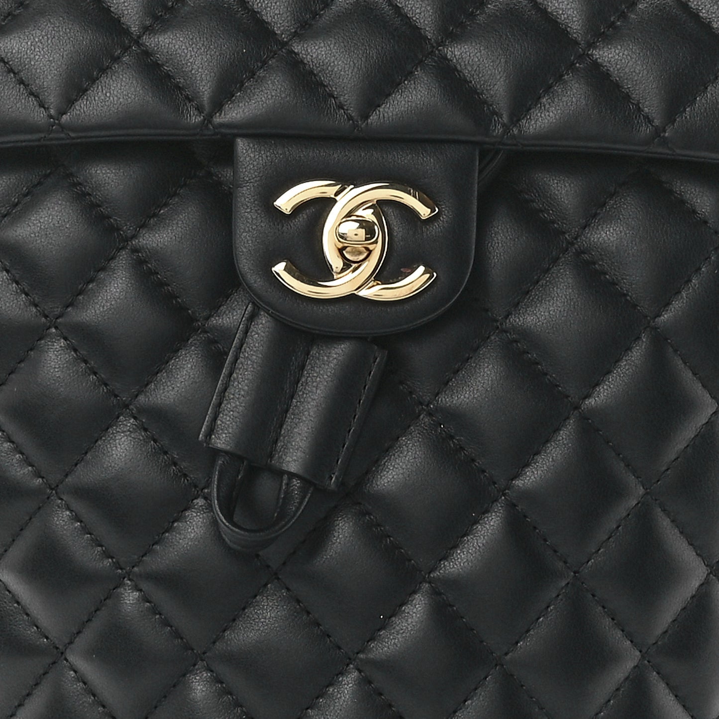 Lambskin Quilted Small Urban Spirit Backpack Black