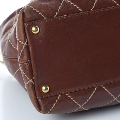 Chanel Calfskin Quilted Surpique Hobo Brown 12 of 21