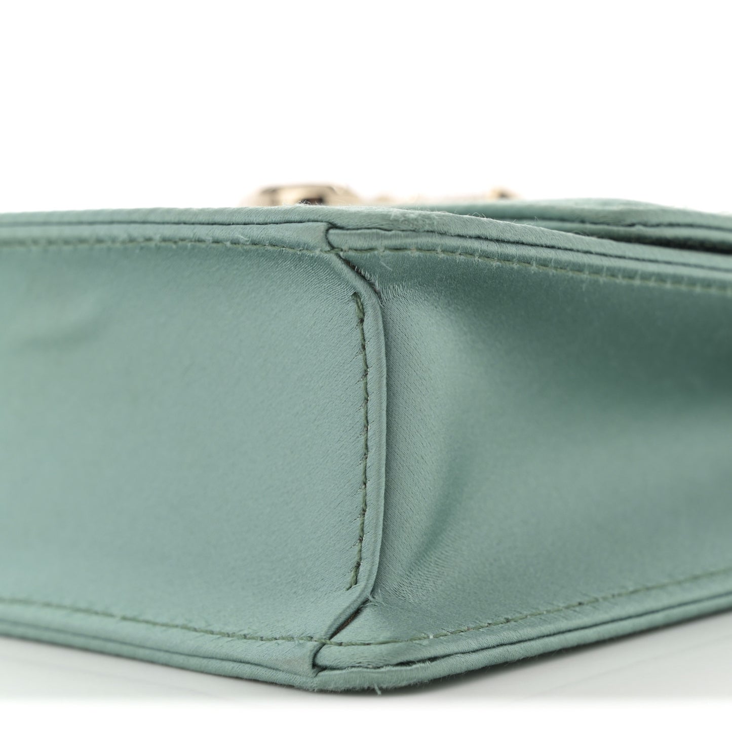 Satin Pearl Varenne Shoulder Bag Green