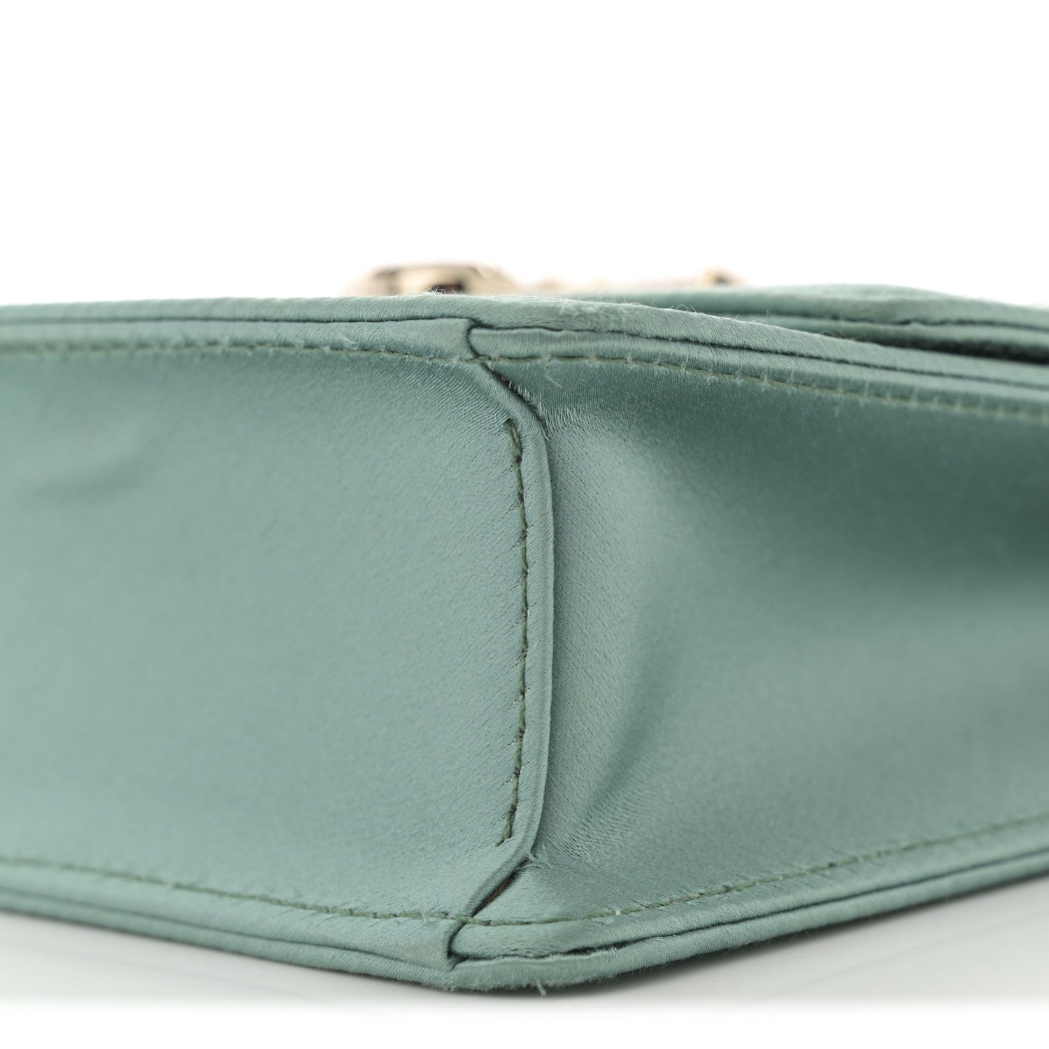 Jimmy Choo Satin Pearl Varenne Shoulder Bag Green 8 of 11