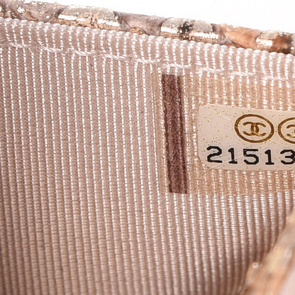 Chanel Metallic Python Wallet On Chain WOC Light Pink 8 of 8