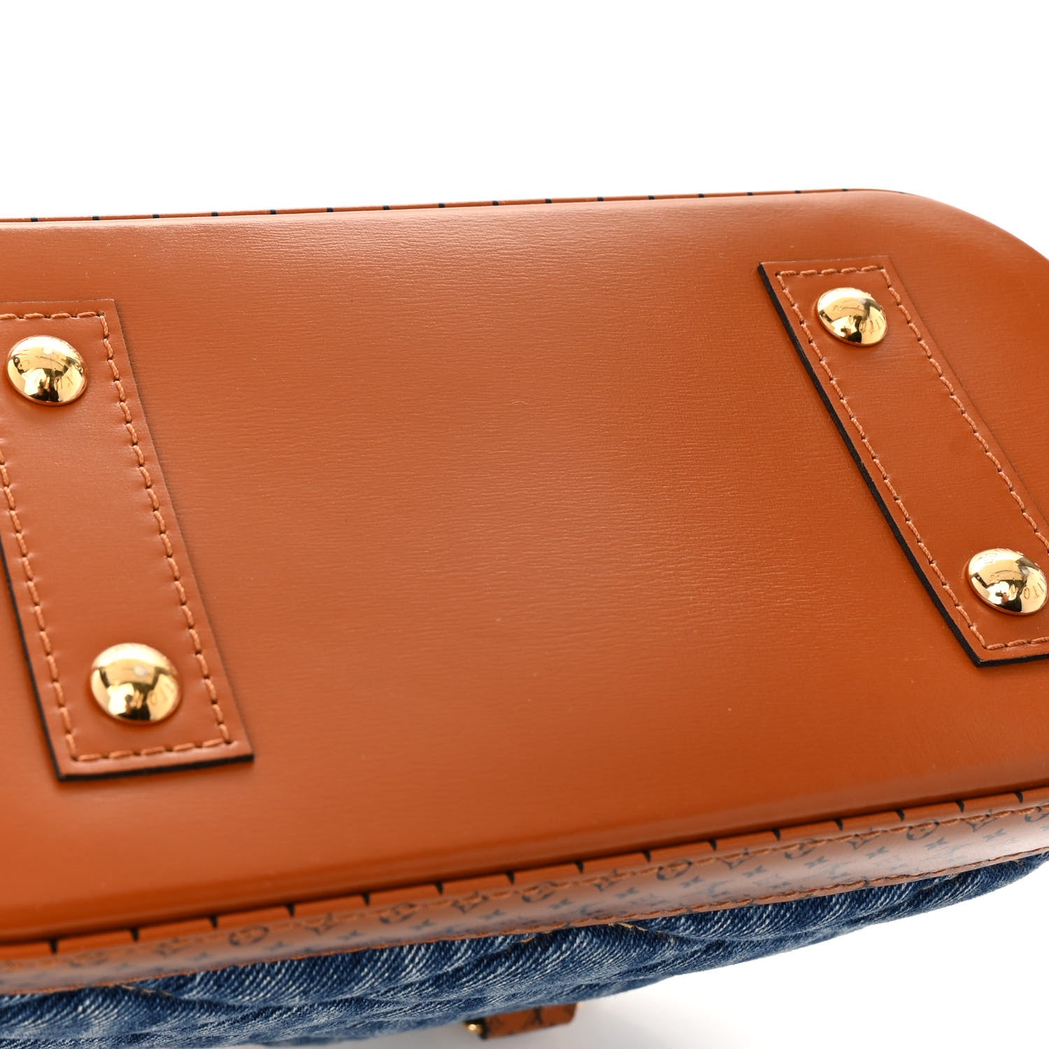 Louis Vuitton Denim Calfskin Reverse Monogram Malletage Alma BB Blue 11 of 11