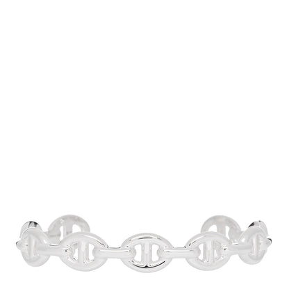 Hermes Sterling Silver MM Chaine d'Ancre Enchainee Cuff Bracelet ST 1 of 5
