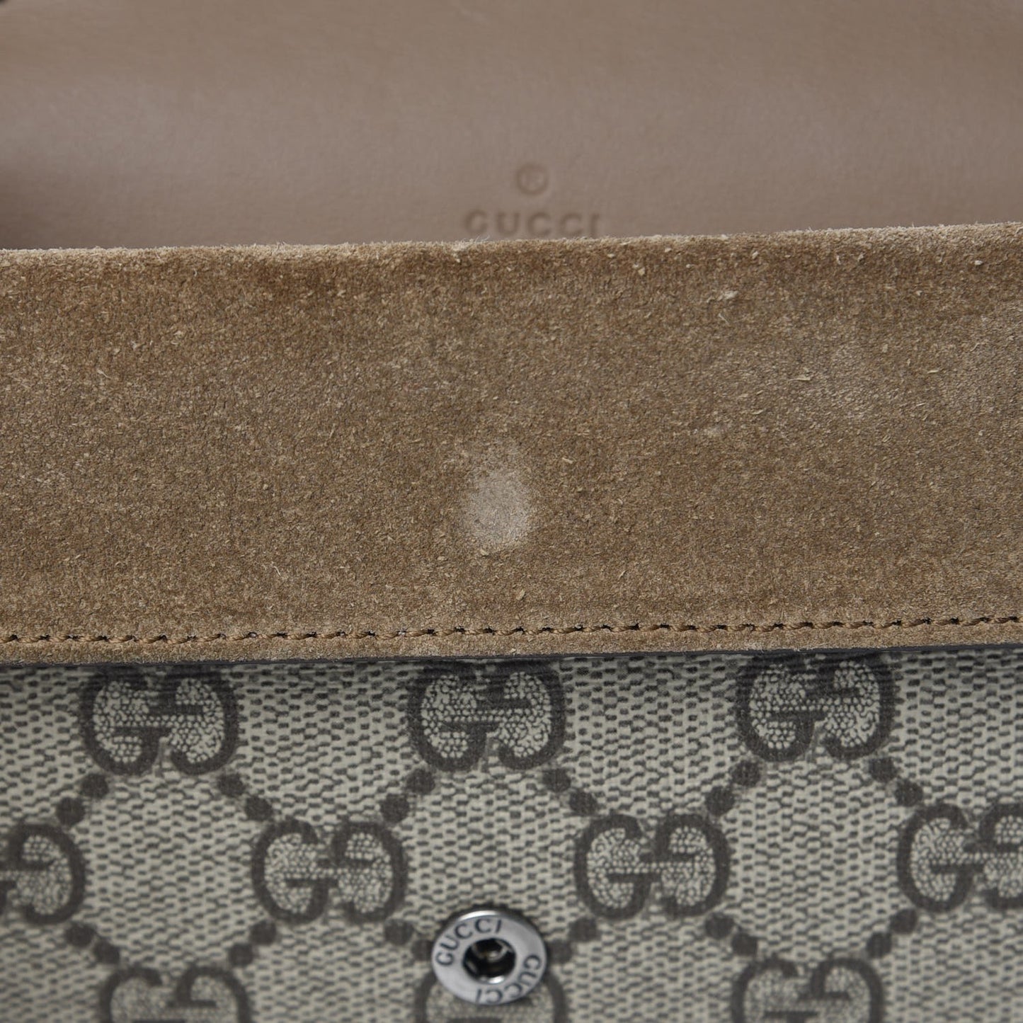 GG Supreme Monogram Super Mini Dionysus Shoulder Bag Taupe