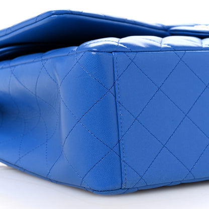 Chanel Lambskin Quilted Maxi Double Flap Blue 9 of 11