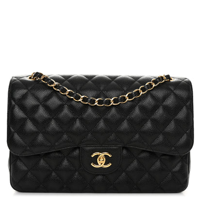 Chanel Caviar Quilted Jumbo Double Flap Black 1 of 10