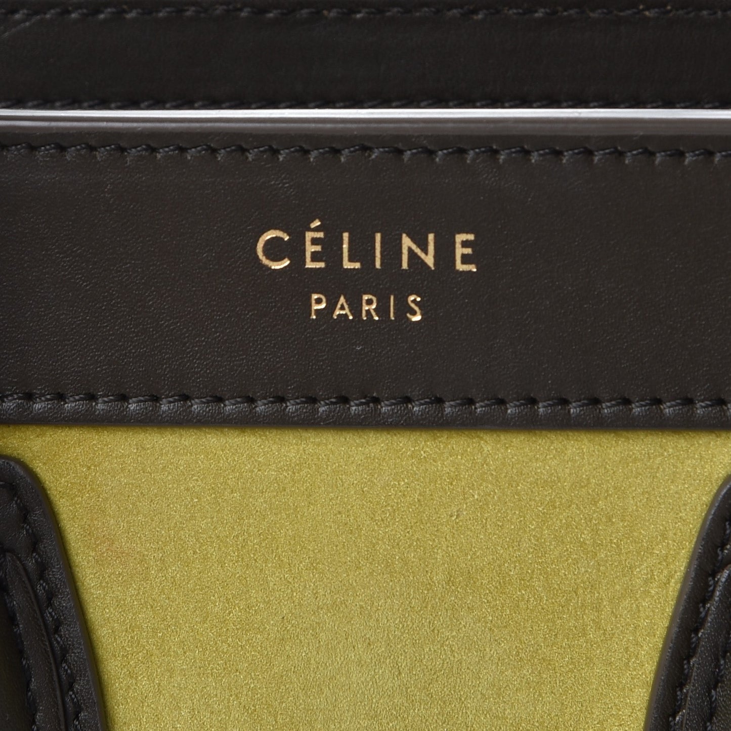 Nubuck Smooth Calfskin Nano Tri-Color Luggage Chartreuse