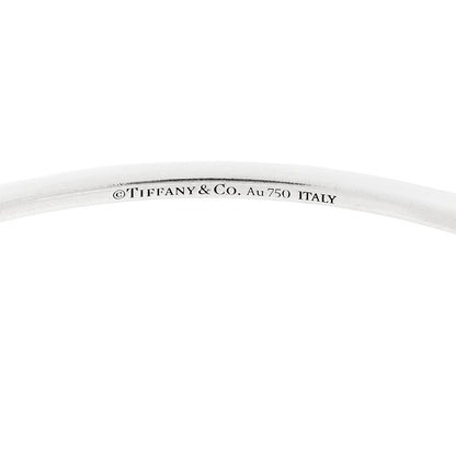 Tiffany 18K White Gold Diamond Metro Bangle Bracelet 3 of 5