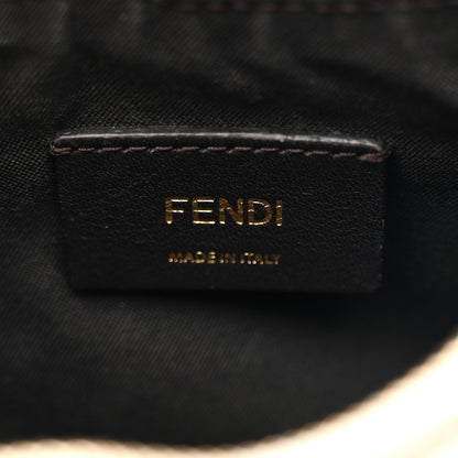 Fendi Vitello Grace Matte Mini Fendigraphy Hobo Bag White Ice 6 of 16