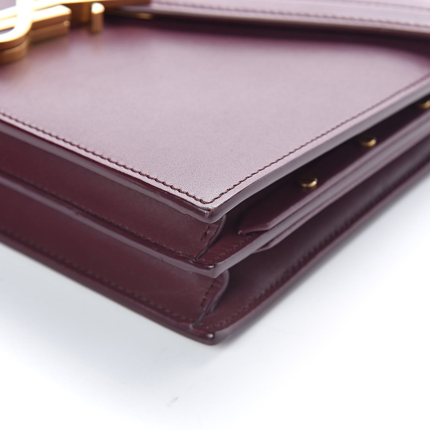 Smooth Calfskin Monogram Cassandra Clasp Bag Rouge Legion