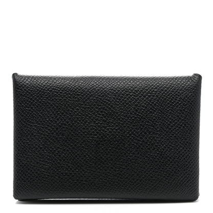 Hermes Epsom Calvi Card Case Black 1 of 6