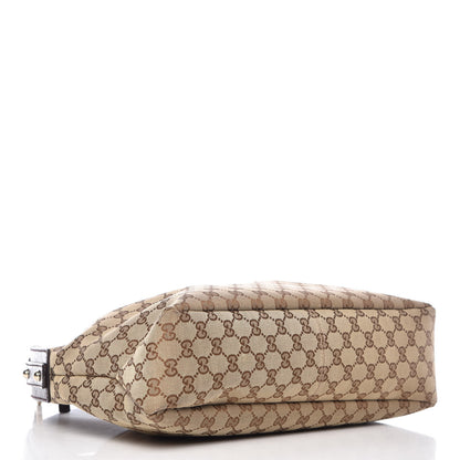 Gucci Monogram Medium Horsebit Chain Hobo Dark Brown 4 of 11