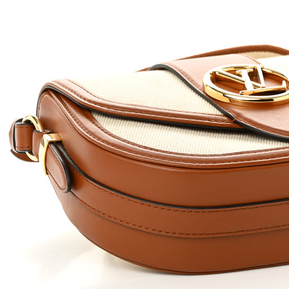 Louis Vuitton Canvas Smooth Calfskin LV Pont 9 Soft MM Caramel Brown 8 of 9