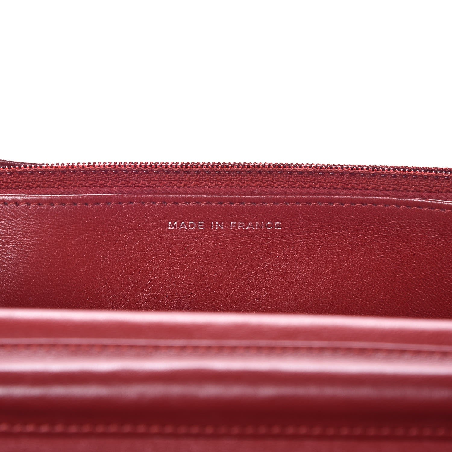 Chanel Lambskin Camellia Embossed Wallet On Chain WOC Dark Red 10 of 18
