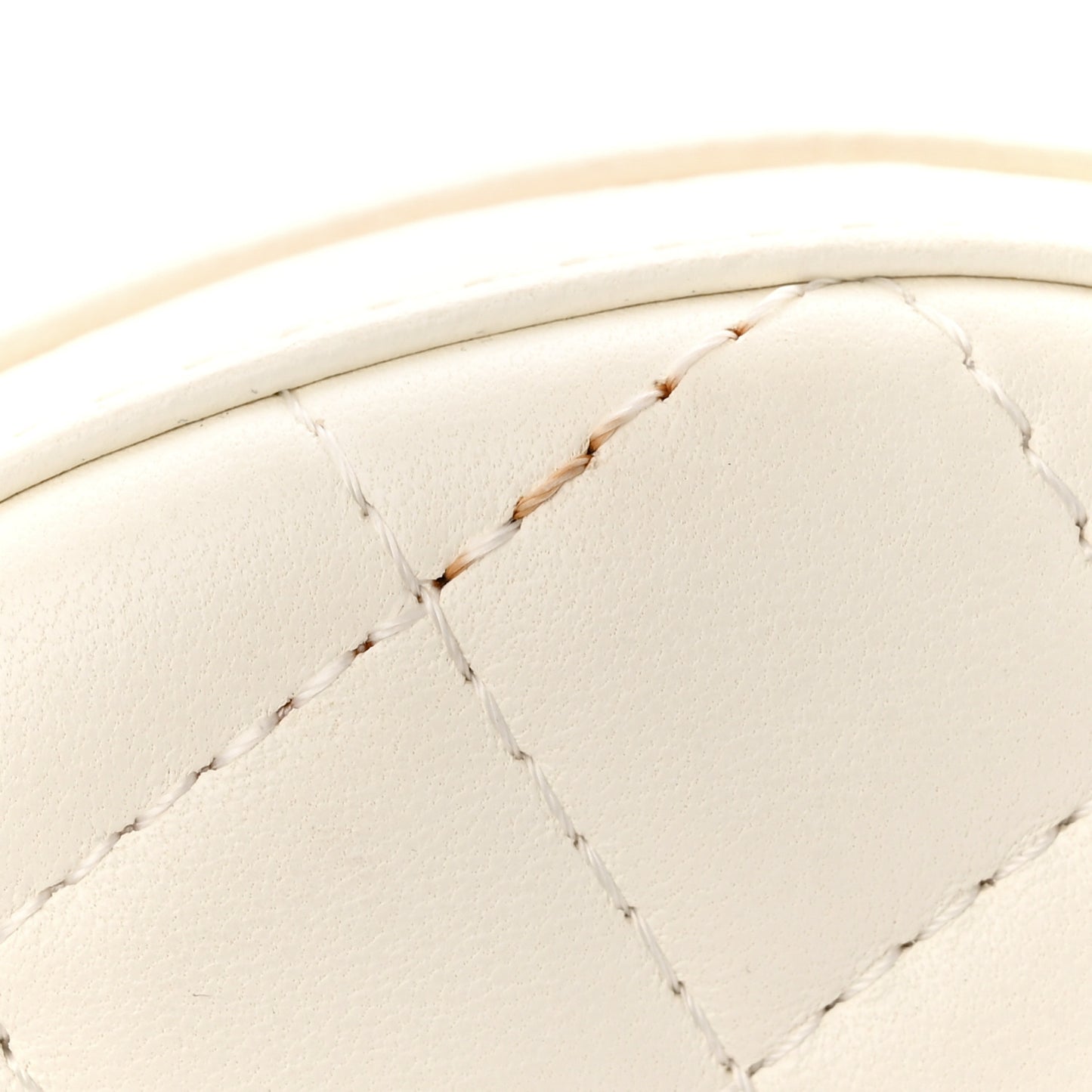 Lambskin Coco Lifesaver Round Bag Pink White