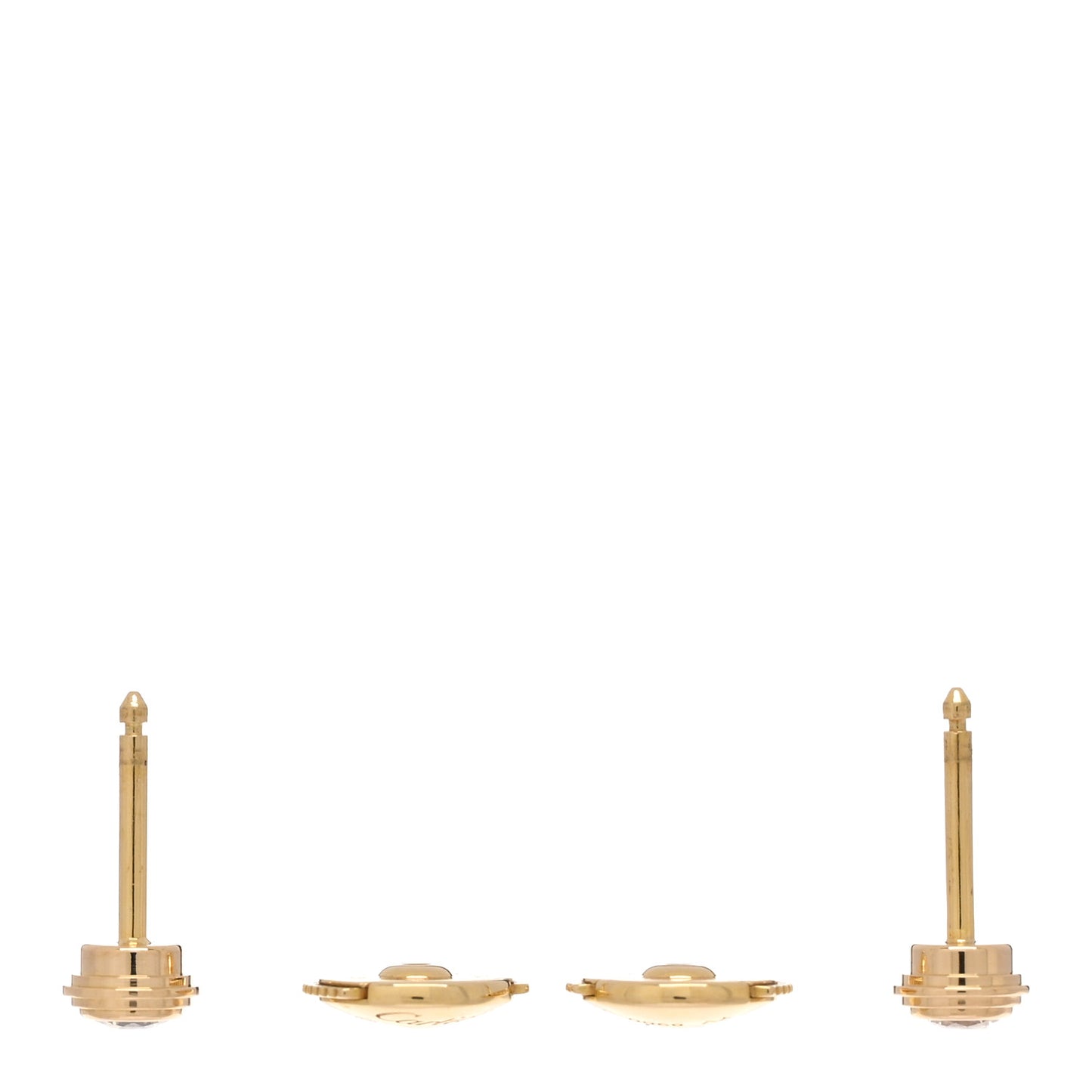 18K Yellow Gold Diamond MM D'Amour Earrings
