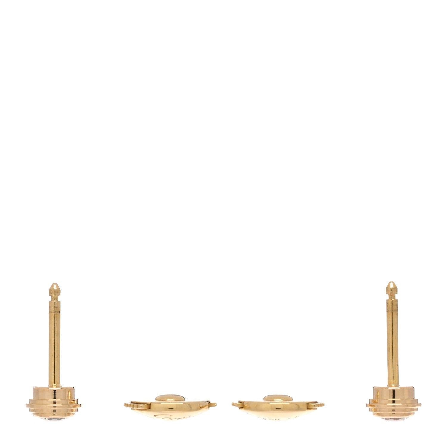 Cartier 18K Yellow Gold Diamond MM D'Amour Earrings 3 of 5