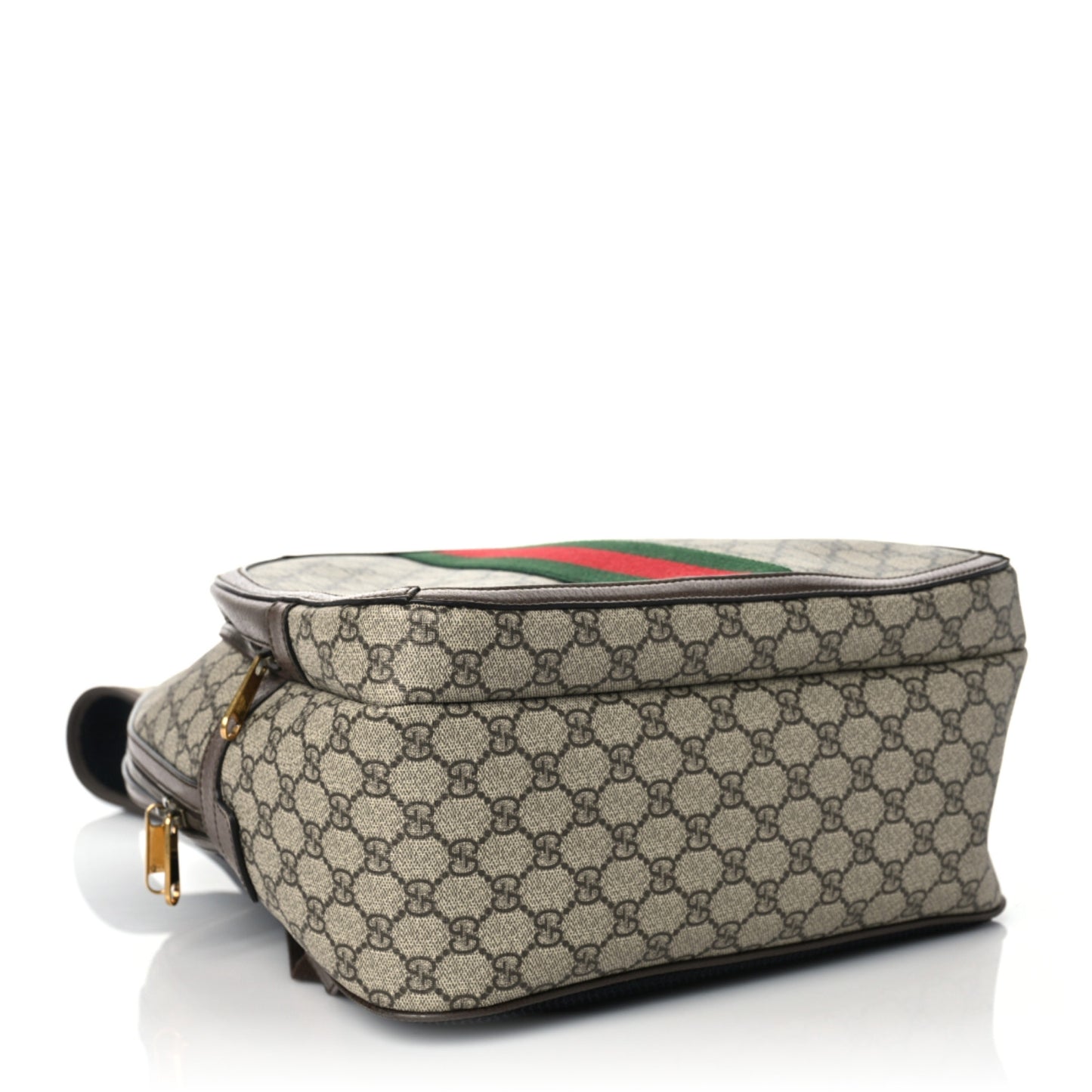 GG Supreme Monogram Medium Ophidia Day Backpack Brown