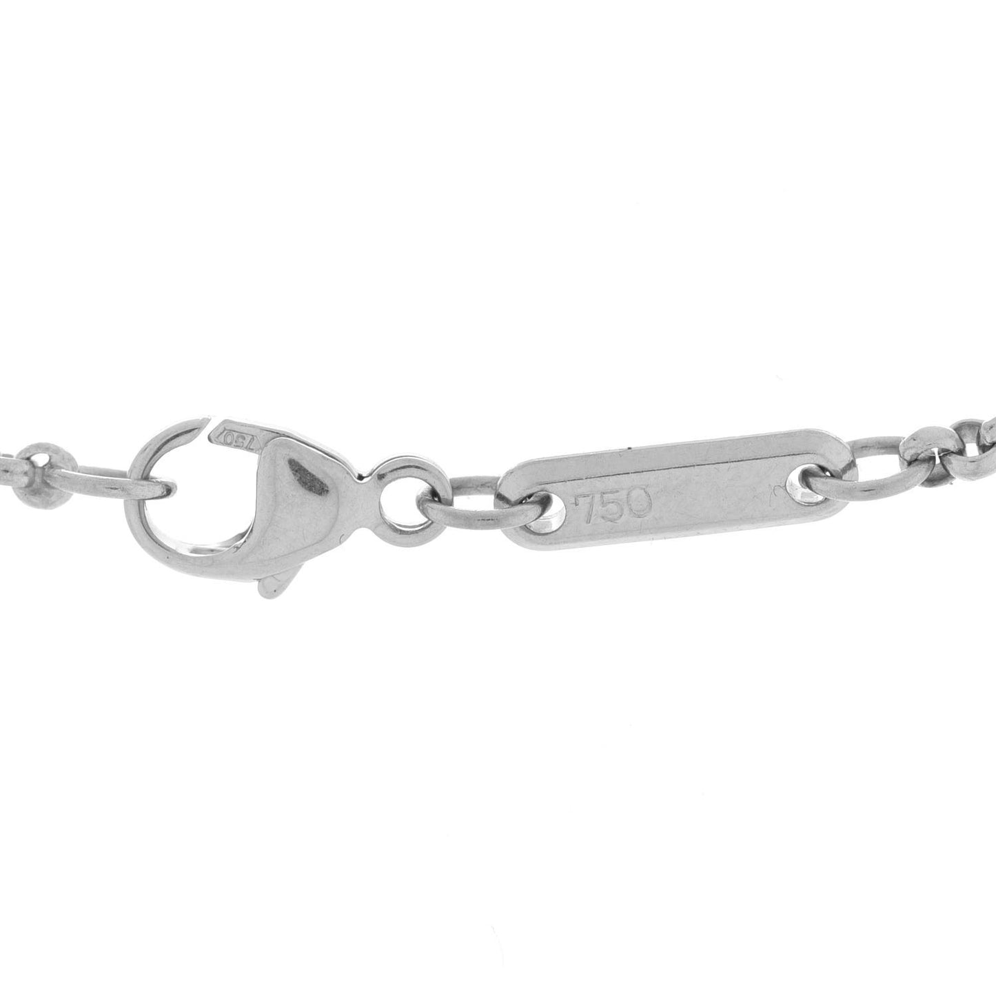 18K White Gold Happy Diamonds Heart Necklace