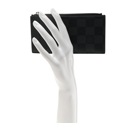 Louis Vuitton Damier Graphite Taiga Coin Card Holder 2 of 7
