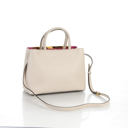 Fendi Vitello Dolce Century Petite 2Jours Tote Grigio Polvere Ciclamino 3 of 9
