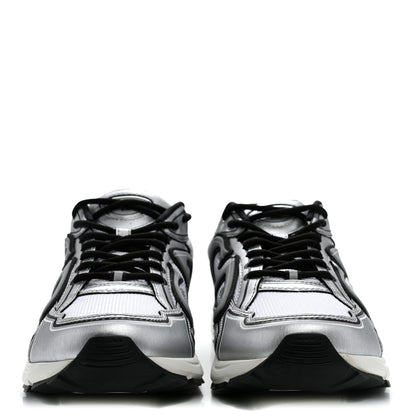 Christian Dior Technical Mesh Calfskin Mens B30 Sneakers 42 Silver Black White 3 of 11