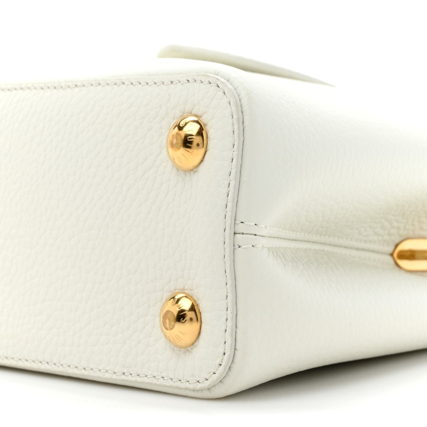Taurillon Lambskin Calfskin Capucines BB Snow White