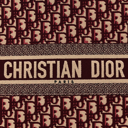 Christian Dior Oblique Large Book Tote Burgundy Multicolor 8 of 12