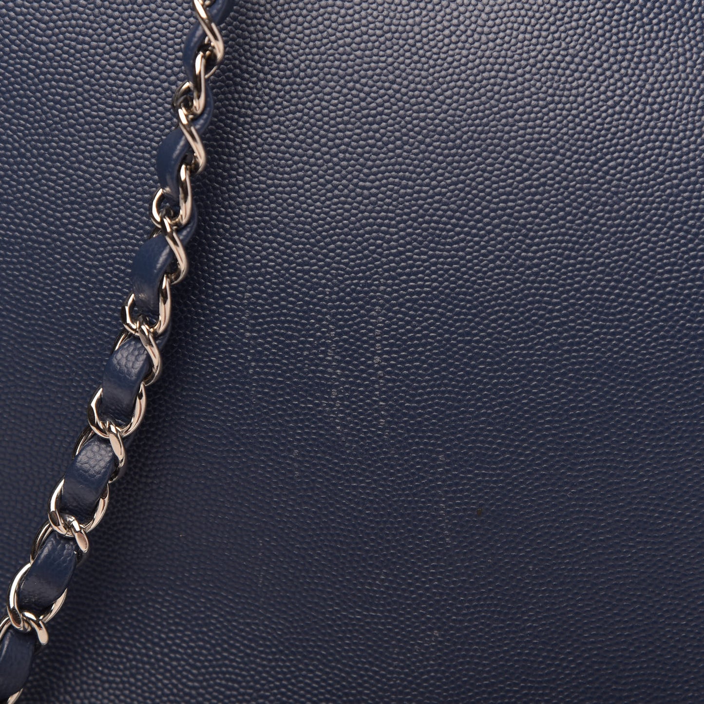 Caviar Medium Studded Deauville Tote Navy