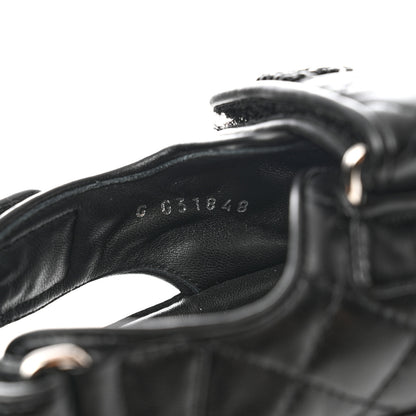 Chanel Lambskin Quilted Velcro Dad Sandals 37 So Black 9 of 10