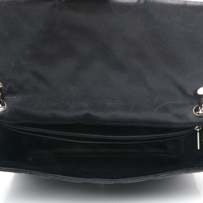Chanel Washed Caviar Quilted Maxi Single Flap Black 4 of 9