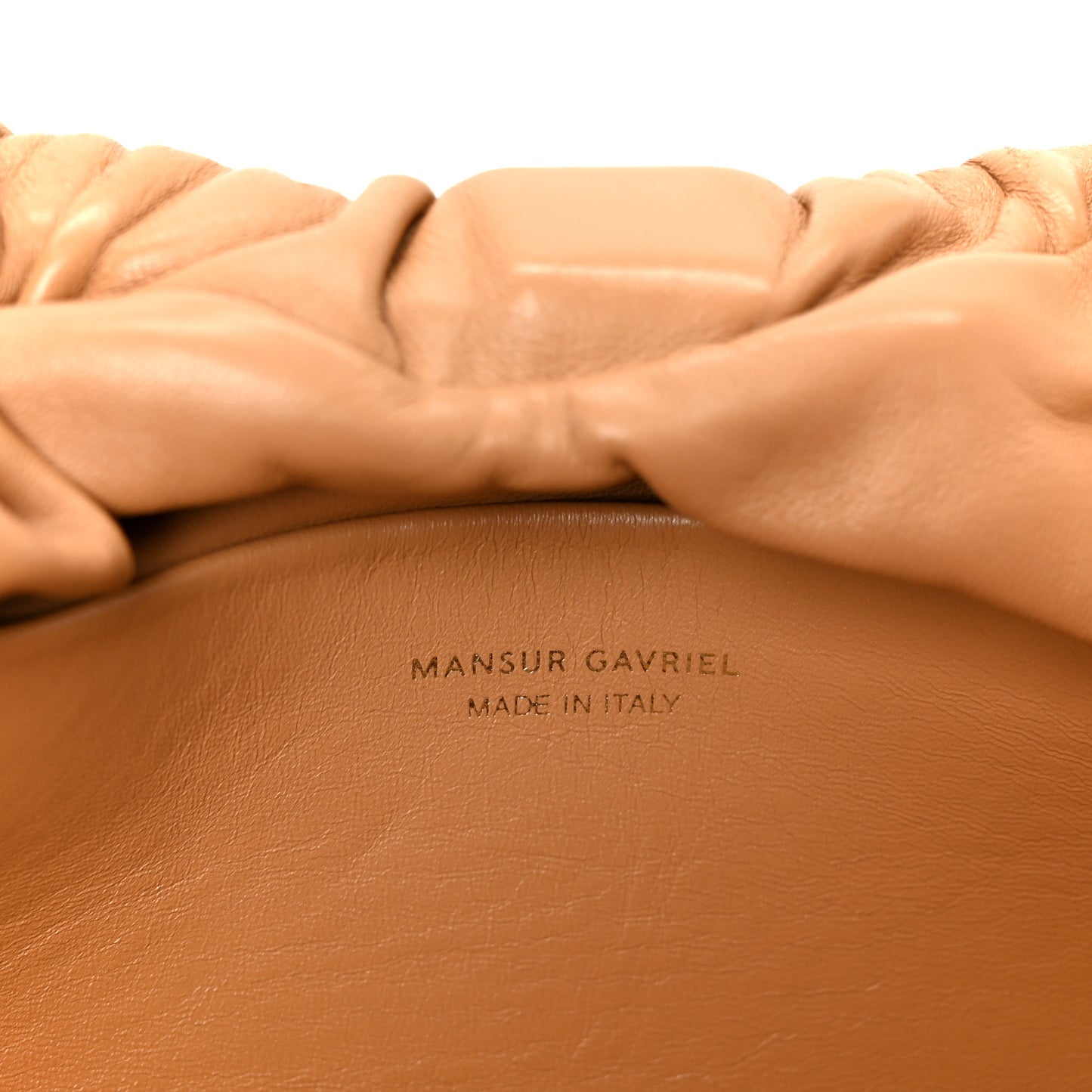 Lambskin Cloud Clutch Caramel
