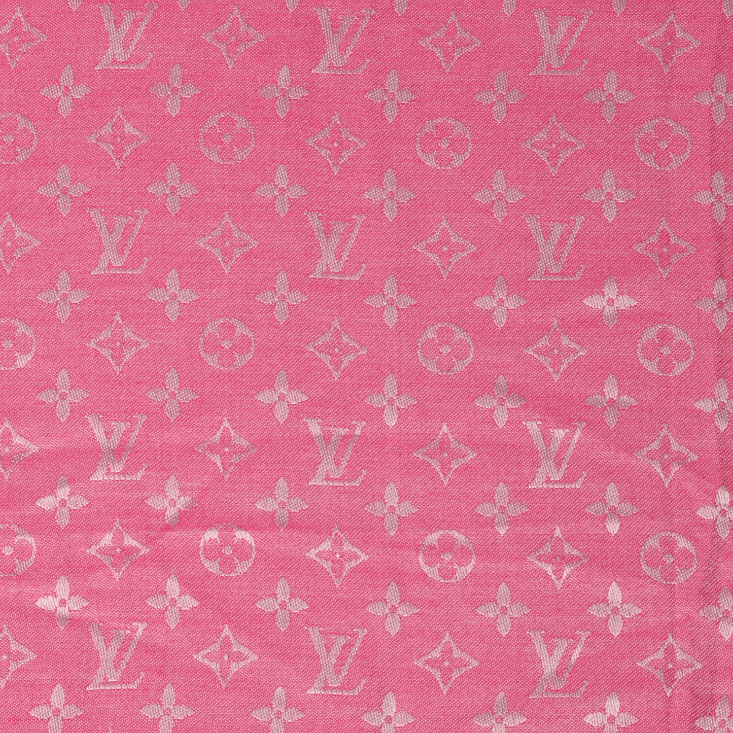 Wool Silk Monogram Denim Shawl Pivoine
