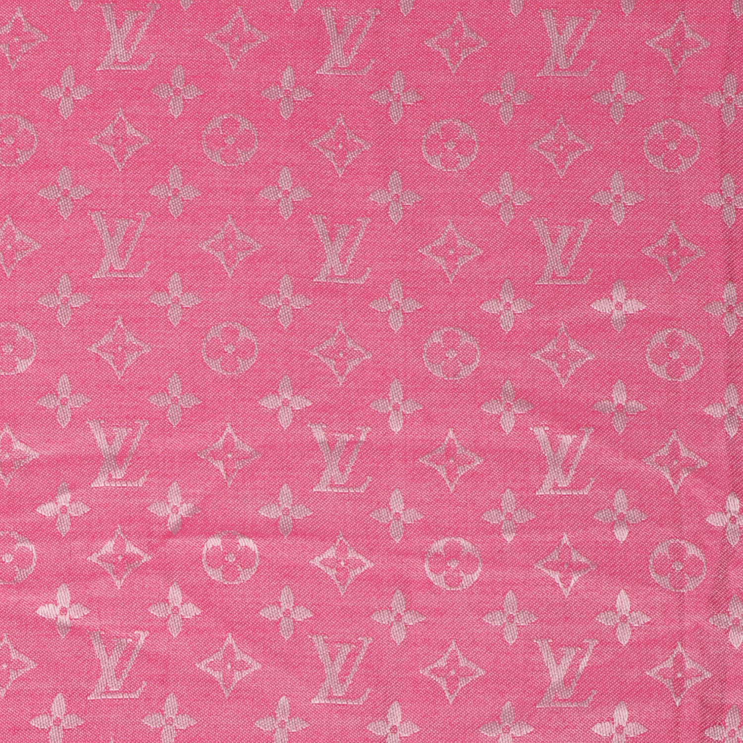 Louis Vuitton Wool Silk Monogram Denim Shawl Pivoine 1 of 5