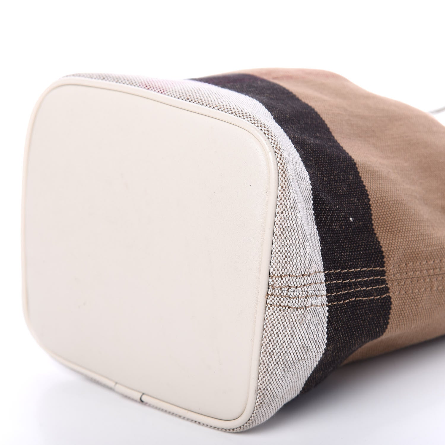 Burberry Canvas Mega Check Medium Ashby Tassel Crossbody White 7 of 10