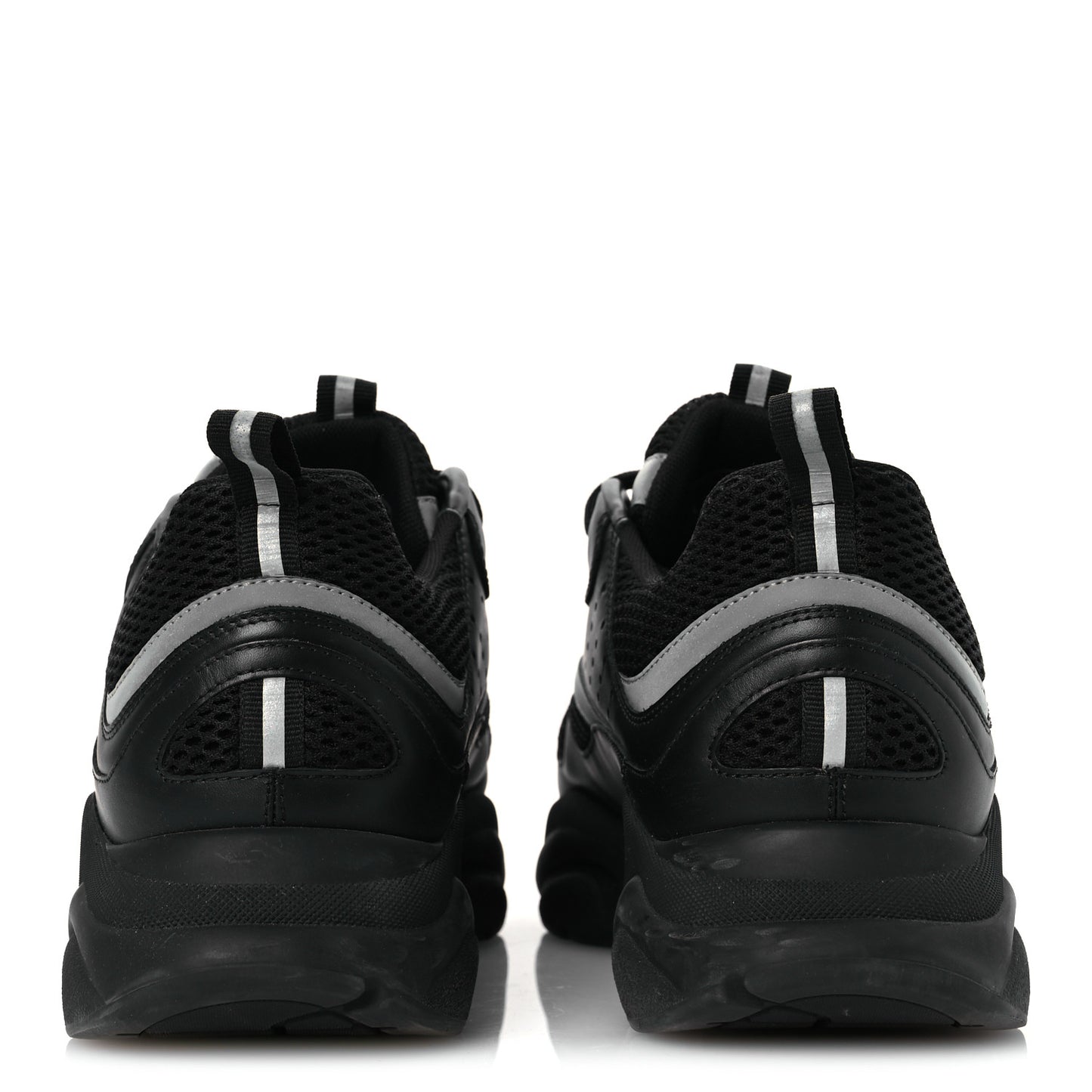 Technical Mesh Calfskin Mens B22 Sneakers 46 Black