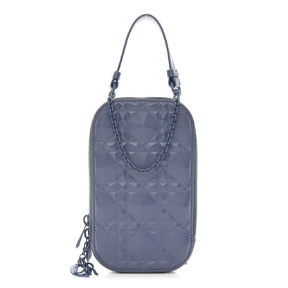 Christian Dior Calfskin Cannage Diamond Cannage Phone Holder Blue 1 of 14