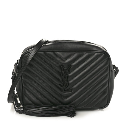 Saint Laurent Calfskin Matelasse Monogram Monochrome Lou Camera Bag Black 1 of 9