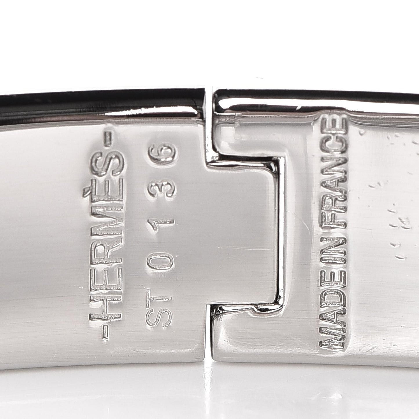 Enamel Narrow Clic Clac H Bracelet GM White